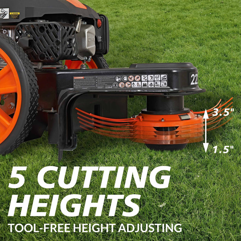 Yardmax 22 in. 170cc Gas Walk Behind String Trimmer Mower Y2