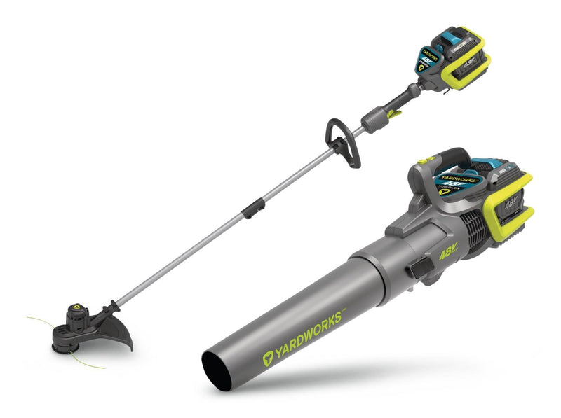Yardworks 48 V Cordless Leaf Blower & Trimmer Combo, 2 Ah Battery Included O1
