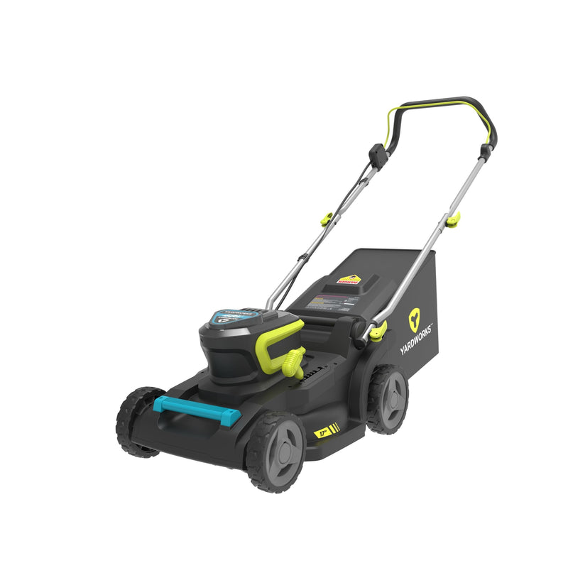 Yardworks 48V 2-in-1 Brushless Push Lawn Mower, 17-in with 4Ah Battery & Charger K7