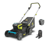 Yardworks 48V 2-in-1 Brushless Push Lawn Mower, 17-in with 4Ah Battery & Charger