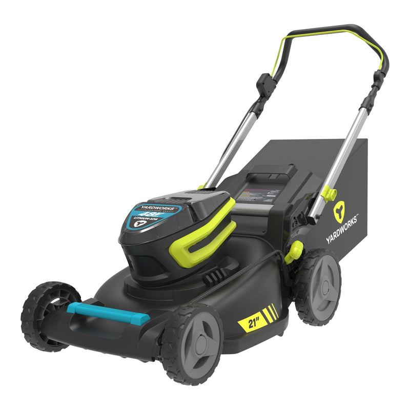 Yardworks 48V 3-in-1 Brushless Push Lawn Mower, 21-in with 6Ah Battery & Charger S5