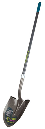 Yardworks Ergo Steel Round-Point Long-Handle Shovel, 57-in Fibreglass Shaft