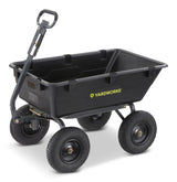 Yardworks Poly Tray 4-Wheel Garden/Yard Cart, 1200-lb