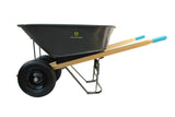 Yardworks Steel Tray 2-Wheel Garden Wheelbarrow, 6-cu-ft