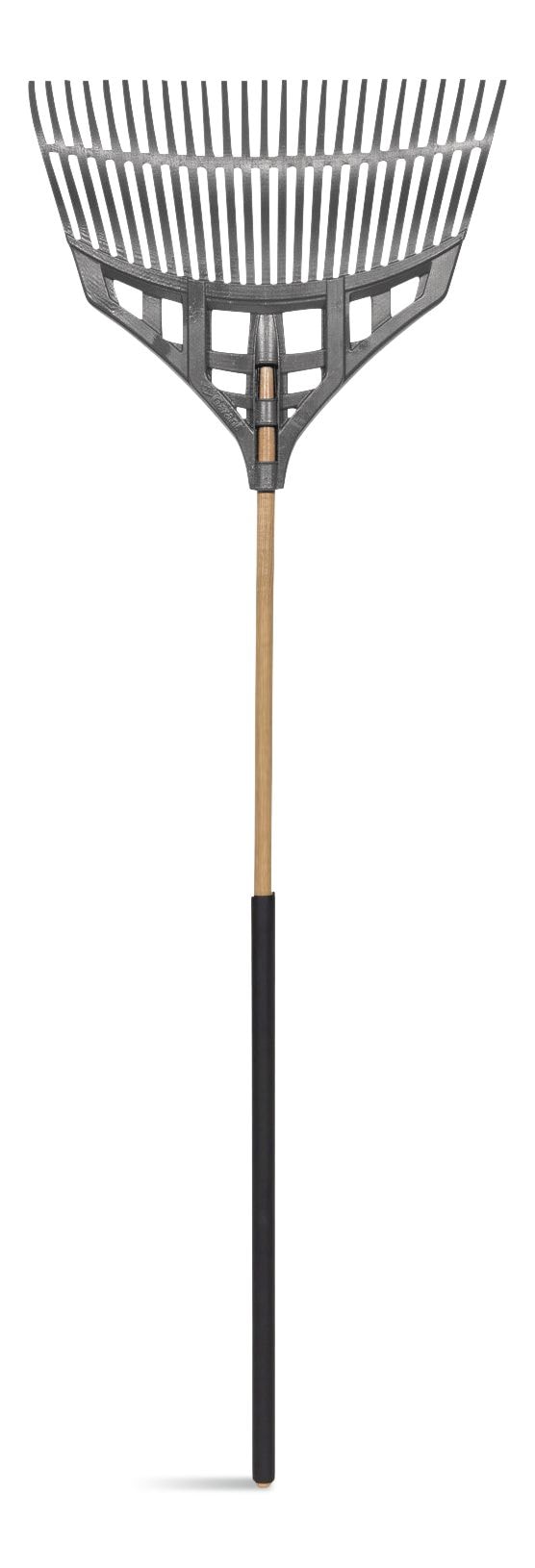 Yardworks Ultra-Light Leaf Rake with Hardwood Shaft, 24-in J7