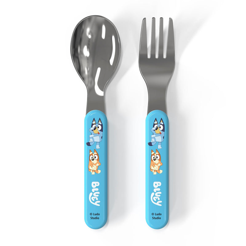 Zak Designs Bluey Flatware Set with Fork & Spoon, 2-Pc U7
