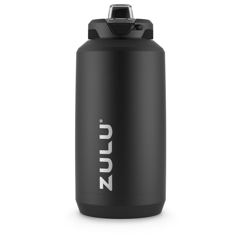 Zulu Goals Vacuum Insulated Stainless Steel Jug, 32-oz, Black, with Easy Grip Handle J8