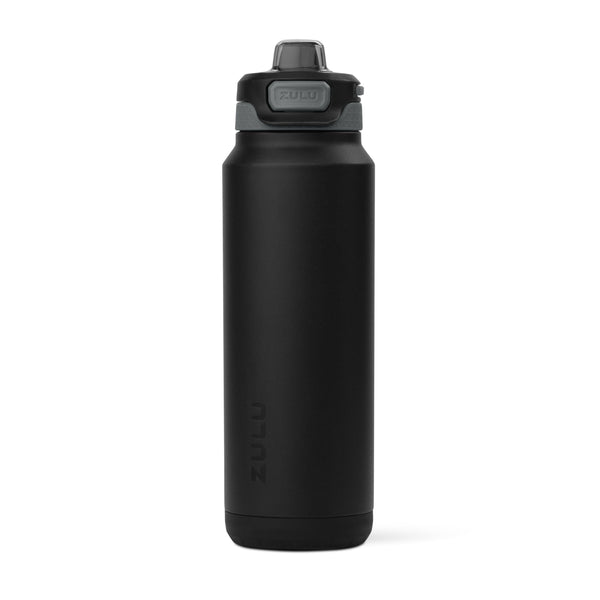 Zulu Powerfill Pro Vacuum Insulated Stainless Steel Bottle, 32-oz, Black, with Quick Fill Lid D2