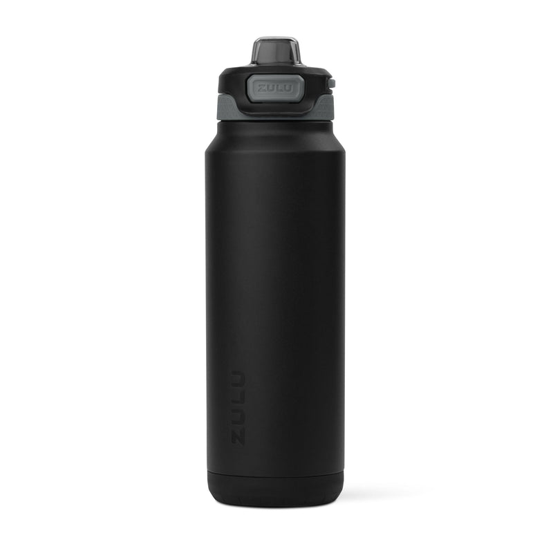 Zulu Powerfill Pro Vacuum Insulated Stainless Steel Bottle, 32-oz, Black, with Quick Fill Lid D2