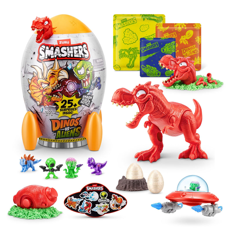 Zuru Smashers Dino Vs Aliens Rocket Ship Mystery Playset Capsule for Ages 3+, Assorted Figures O2