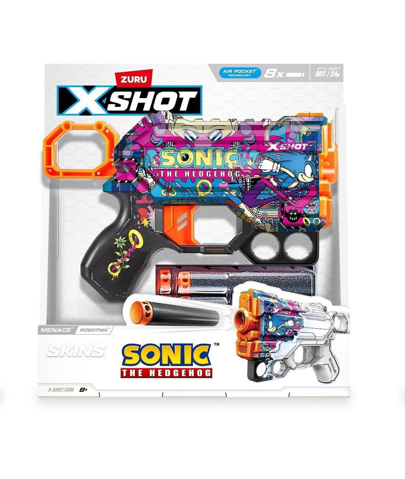 Zuru X-Shot Menace Sonic the Hedgehog Skins Foam Dart Toy Blaster for Ages 8+ B2