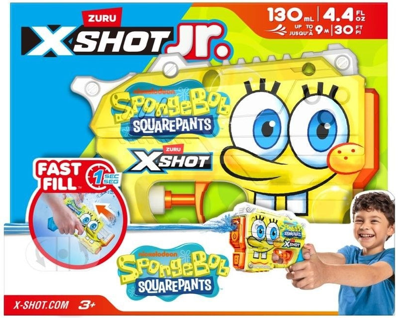 Zuru X Shot Skins SpongeBob Jr Fast Fill Water Soaker Y8