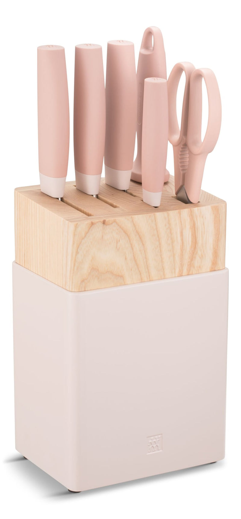 ZWILLING Now S Stainless Steel Knife Block Set, Pink, 7-pc V7
